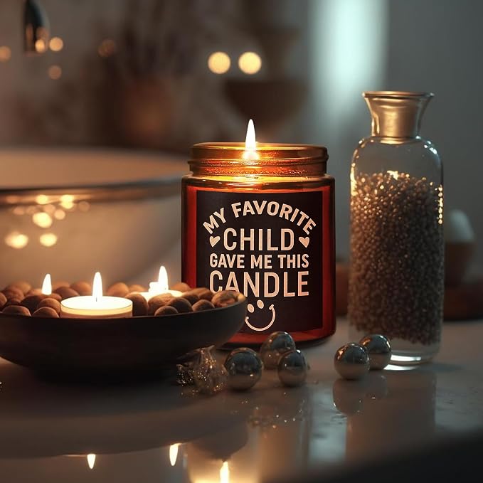 Funny Gift for Mom Dad Grandma - Candles for Birthday Mothers Day Fathers Day - Aromatherapy Relax Gifts for Women Men - Non Toxic, Natural Soy Wax Lavender Vanilla Calming Jar Candle for Home