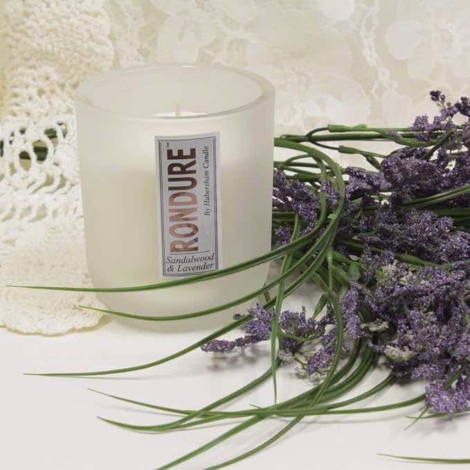 Habersham Rondure Candle – Sandalwood & Lavender Scented Candle, Up to 55 Hours Burn Time, Authentic and Long Lasting Fragrance, Soy Blend Wax, 9.5 oz Glass Jar Candle