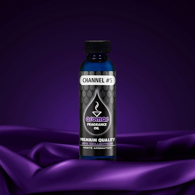 AROMAR Premium Fragrance Oil, Pack of 3 Channel #5 2oz. Bottles. Long Lasting Aromatic Scent, Fresh and Revitalizing Aromatherapy for Living Room, Bedroom, and Kitchen