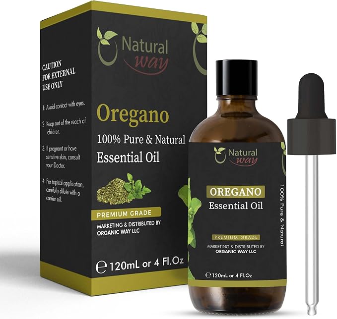 Oregano Essential Oil | Pure Aromatherapy Oil for Diffusers, Hair Growth, Skin, Scalp Care, Massage | Refreshing Hair Oil for Women & Men | Organic Essential Oil for Diffuser | 4 Fl Oz