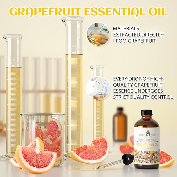 EVOKE OCCU Grapefruit Essential Oil for Diffuser, Aromatherapy, Skin - 4 Fl Oz