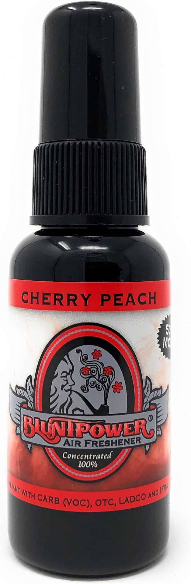 BluntPower (Cherry Peach, 1 Pack) Concentrated Air Freshener for Room and Car Spray - Oil-Based Diffuser Spray Bottle - Long-Lasting Bathroom Spray, Car Freshener, & Odor Eliminator Spray