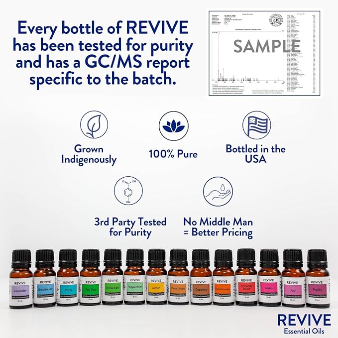 Lavender Essential Oil 30mL by Revive Essential Oils - 100% Pure Therapeutic Grade, for Diffuser, Humidifier, Massage, Aromatherapy, Skin & Hair Care