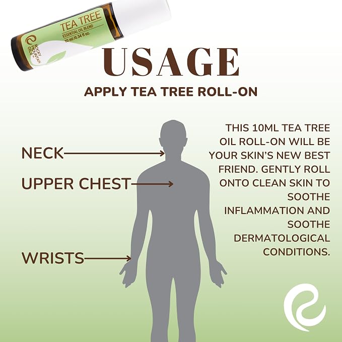 Rocky Mountain Oils - Tea Tree 10ml Roll-On - Essential Oil Blend 10 ml
