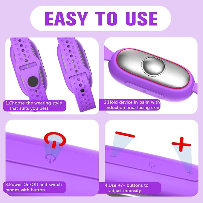 Gen2 Relaxation Device – Handheld Portable Sleep Device with Dual Mode Gentle Pulse, Wellness Tool for Calm, Focus & Better Rest, USB-C Rechargeable for Adults & Kids (Gen2 Purple)