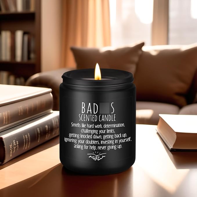 LEADO Scented Candle, Congratulations Gifts, Inspirational Candles for Women, Men, Friend - New Job, Promotion, Sobriety Gifts - Funny Graduation, Proud of You, Sober, You Did It, Motivational Ideas
