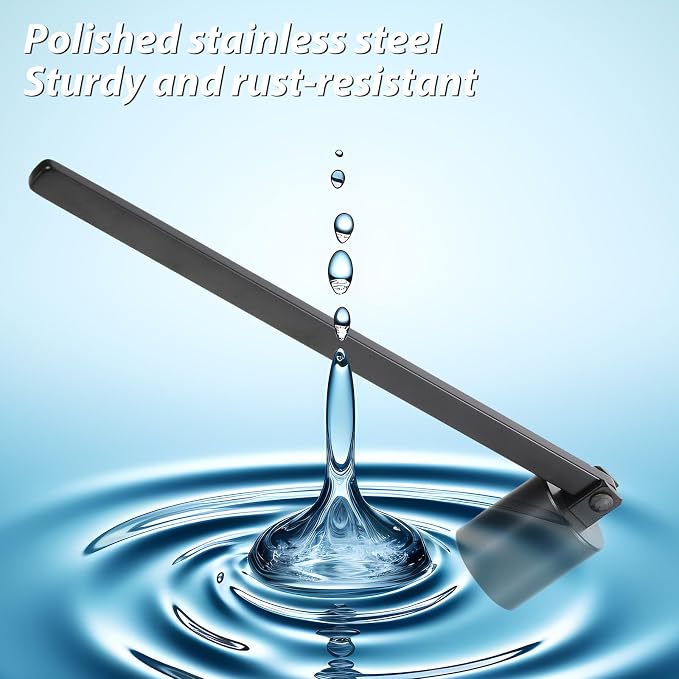 Candle Snuffer Stainless Steel Candle Snuffer Wicks Extinguisher Wick Flame Snuffers with Long Handle Straight Tube Snuffers for Putting Out Candles Flame (Black)
