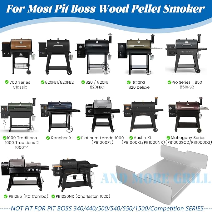 Heat Baffle for Pit Boss 820 850 1000 1020 700 Series Flame Tamer Pitboss Diffuser Deflector and more Wood Pellet Smoker Grill Replacement Parts Accessory under Flame Broiler Drip Tray