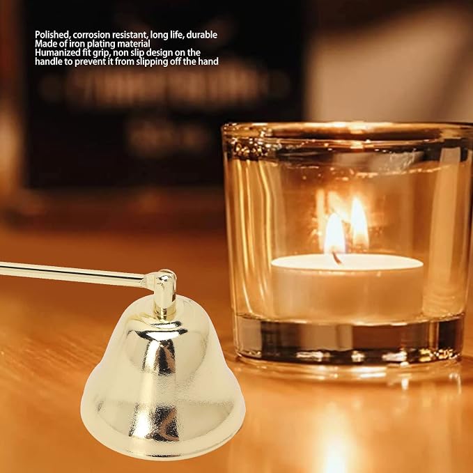 3 Pcs Candle Snuffer, Iron Plating Candle Snuffers Accessory, Candle Snuffer for Putting Out Candles Flame Safely, Scented Candles, Aromatherapy Candles