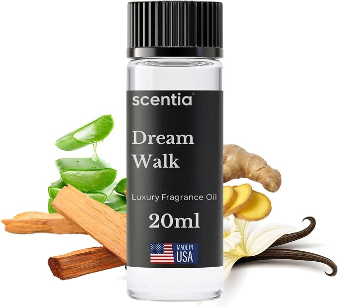 Scentia Dream Walk Aromatherapy Oil for Diffuser – Hotel Scent Inspired by 5-Star Spa Resort – 20 mL – White Tea, Cedarwood & Amber Natural Fragrance Oil for Waterless & Cold Air Diffusers