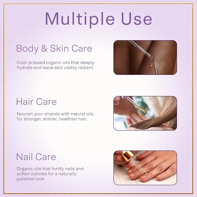 SAFA Lavender Oil - Multi Purpose Essential Body Oil – After Shower Body Oil – Pure Organic Lavender Oil for Face, Hair & Nails- Long Lasting Fragrance – Ideal Gift for Women - Alc Free (4 Fl Oz)