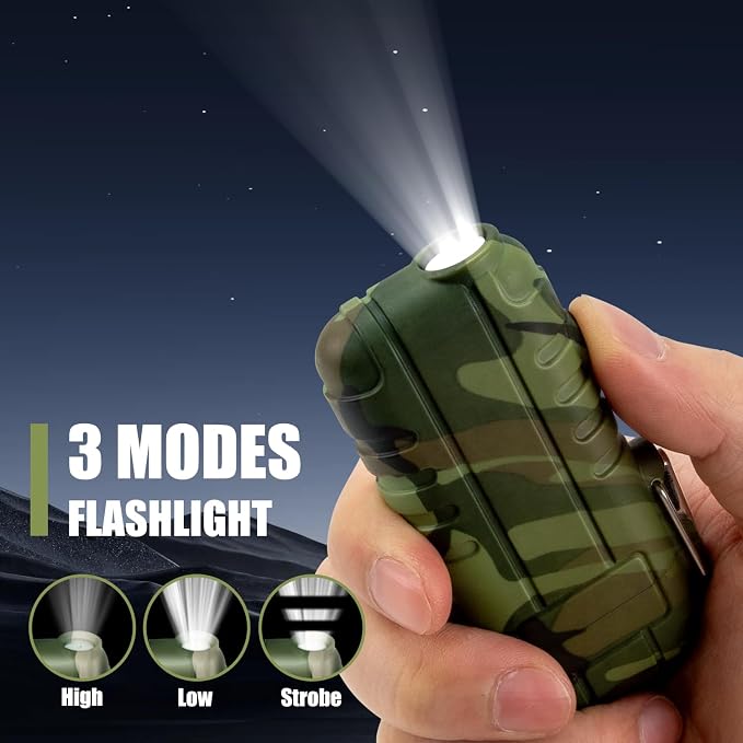 LcFun USB Rechargeable Electric Arc Lighters Windproof Plasma Lighter with LED Battery Display, Waterproof Matches with Flashlight for Camping, Survival Tactical Gear