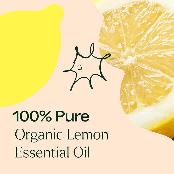 Plant Therapy Organic Lemon Essential Oil, 30 mL (1 oz), 100% Pure and Undiluted, USDA Certified Organic, Great for Diffusers and DIY Cleaning Recipes