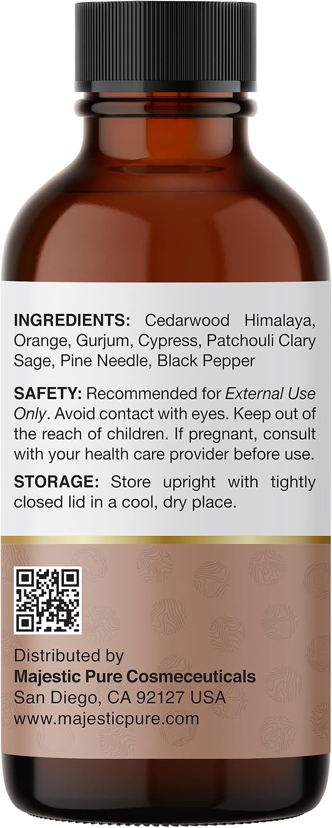 Majestic Pure Wood Essential Oil Blend | 100% Pure Premium Oil for Peace, Harmony | Pine Needle, Cypress, Orange, Himalaya Cedarwood Essential Oil for Diffusers & Aromatherapy | 1oz