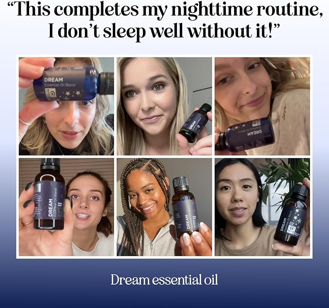 Sleep Essential Oil Blend for Diffuser - Dream Essential Oils for Diffusers | Aromatherapy and Relaxation with Clary Sage Ylang-Ylang Roman Chamomile and Lavender for Sleep Time Support (1 Fl Oz)
