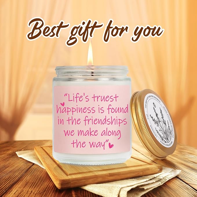 Friendship Candle Gifts for Women, Friends Themed candle Gift for for women Friendships, BFF, Bestie, Coworkers, Sister, Friendship Candles, Thanksgiving Gift for Woman, Friend Candles for Birthday-65