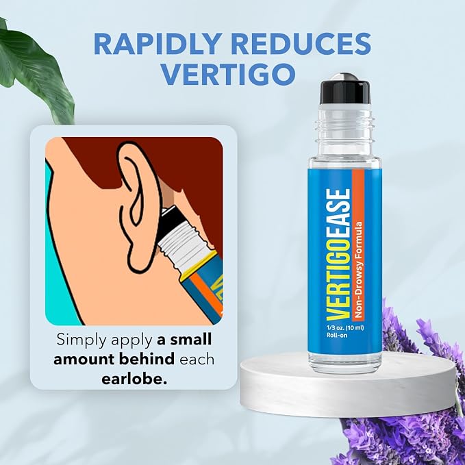 Basic Vigor Vertigo Ease Roll-on and 2-Pack Migrastil Stress Release Inhaler Bundle