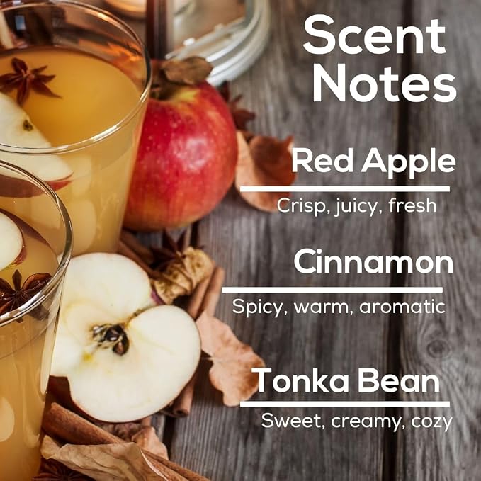 Scent Fill Apple Cider Plug in Air Freshener, Scented Oil Refills, 2 Refills + Diffuser