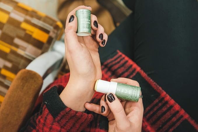 Scentered Aromatherapy De-Stress Balm Christmas Stocking Gift for Stress Relief - Essential Oil Roll On with Chamomile & Rosemary - Calming Relaxation - Self-Care Stocking Stuffers for Women