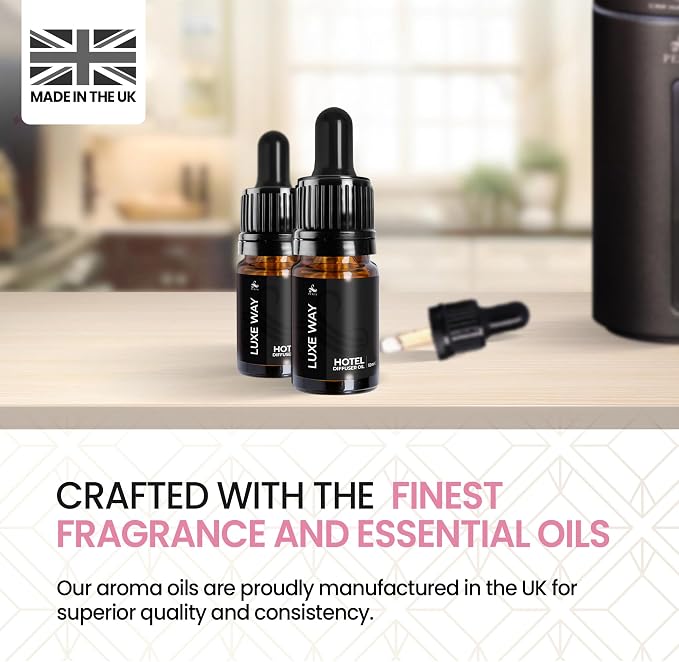 Luxe Way Diffuser Oils | 10ml Oil Diffuser Essential Oils | Versatile and Mess-Free | Hotel Essential Oils for Diffuser by Perfa