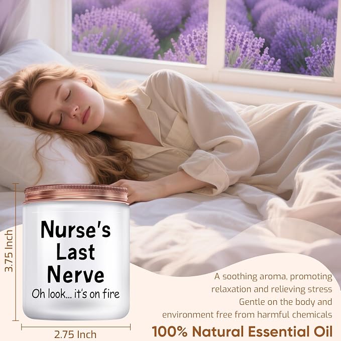 Kedofa Nurse Gifts for Women: Unique Birthday Christmas Graduation Thanksgiving Nurse Day Gift for Head Nurses, Nurses Practitioner Gifts, Nurse's Last Nerve Scented Candles