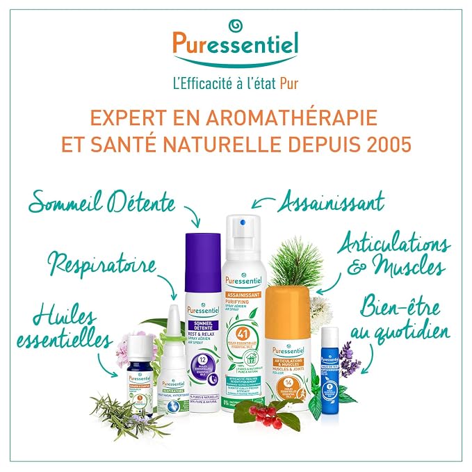 Puressentiel Diffusion Essential Oil - Naturally Derived Aromatherapy Blend - Formulated for Diffusion - Made with Essential Oils - Eco-Friendly Products - 1.01 oz
