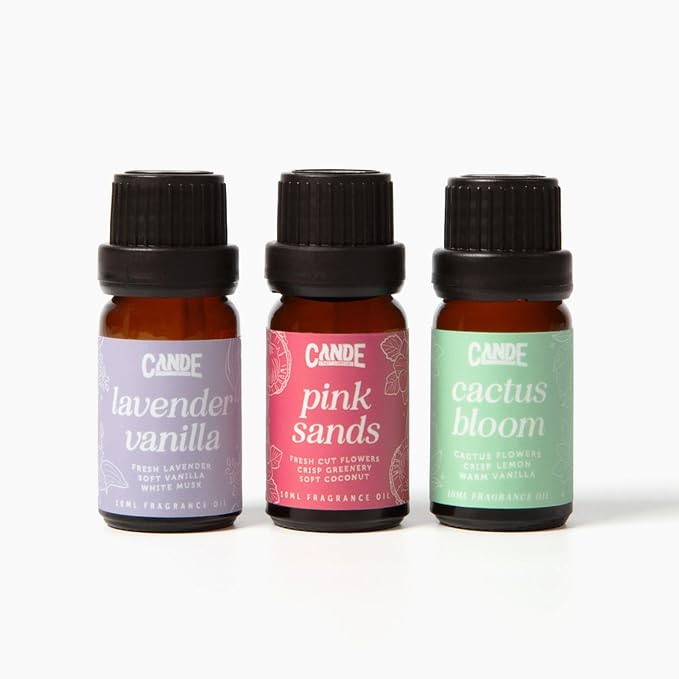 CANDECraftCo Premium Fragrance Oil Bundles – Diffuser Oils Fragrances Scented for Home, Candle Soap Making Supplies, Aromatherapy Blends for House (Floral, 3-Pack)