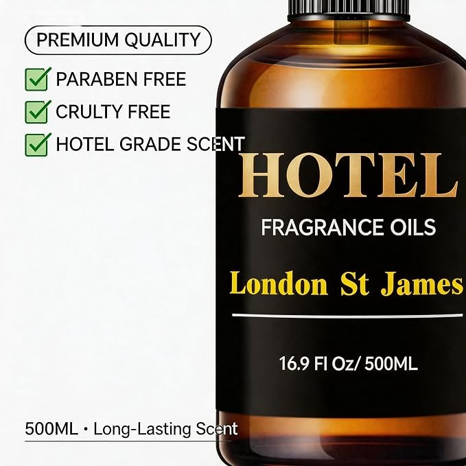 Hotel Diffuser Oil - Fragrance Oil Blend for Ultrasonic and Waterless Diffusers and Crafting (London St James-500ML)
