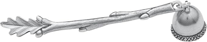 DANFORTH Pewter Candle Snuffer – Acorn and Oak Leaf Design - Handcrafted Pewter Candle Extinguisher – 5 3/8” Long, Made in USA