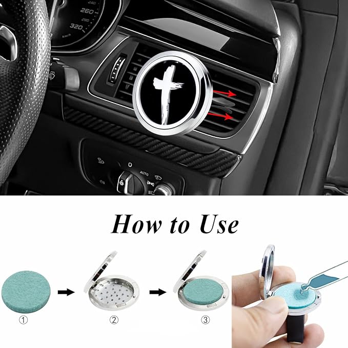 AZNECK Car Diffuser Vent Clips Aromatherapy Essential Oil Car Diffuser Vent Clip10 Felt Pads Car Accessories for Women Gifts