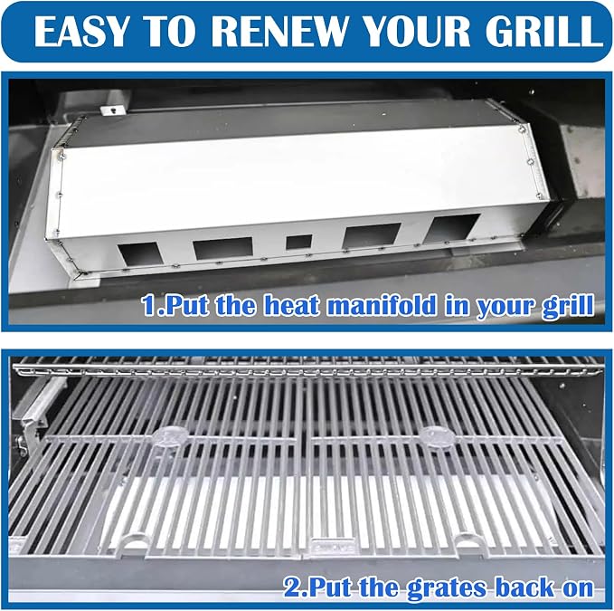 SafBbcue 9904190091 Heat Manifold for Masterbuilt Gravity Series 1050 Digital Charcoal Grill and Smoker Parts, for Masterbuilt 1050 MB20041220 MB20041320 Heat Manifold Replacement Kit
