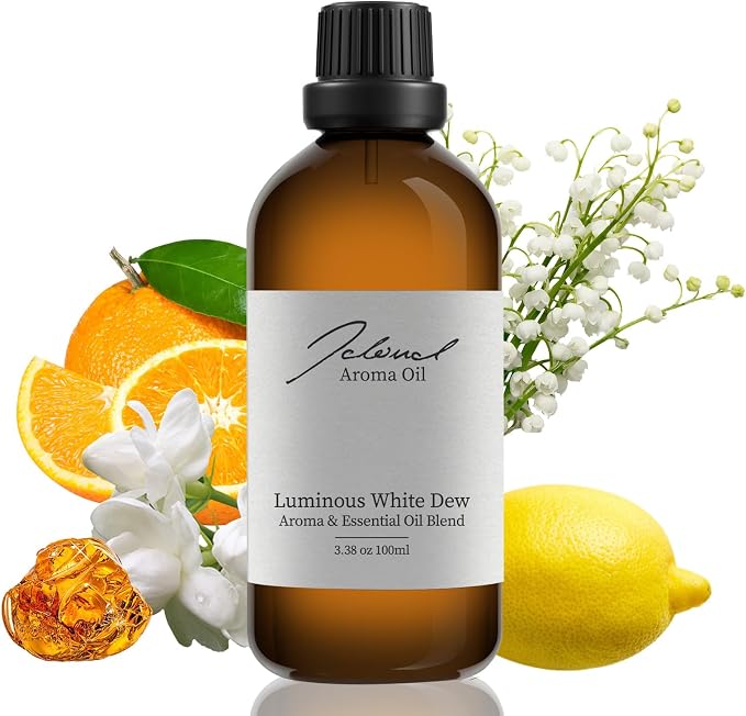 JCLOUD Luminous White Dew Essential Oil Inspired by Westin Hotel | Hotel Scent - Pure Aromatherapy Diffuser Oil with Orange and Lily of the Valley, Home Luxury & Hotel Scents for Diffuser - 100mL