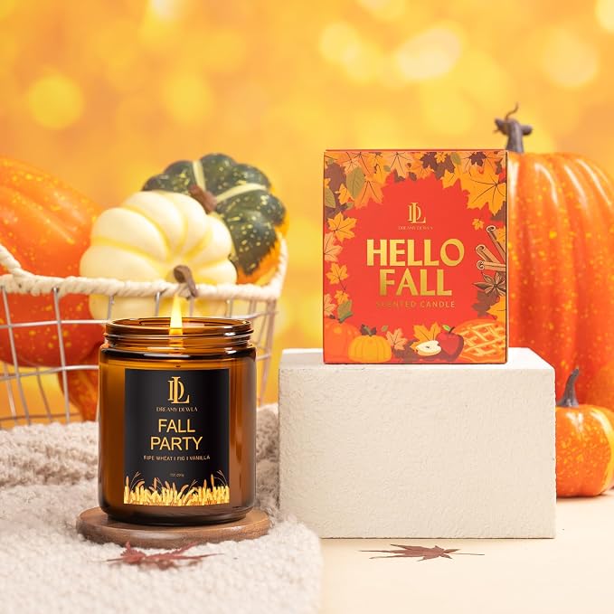 Winter Candle | Holiday Party Scented Candles - Christmas Home Decor, 7oz Fall Winter Soy Candle with 50hr Burn Time, Holiday Christmas Gifts for Women Men