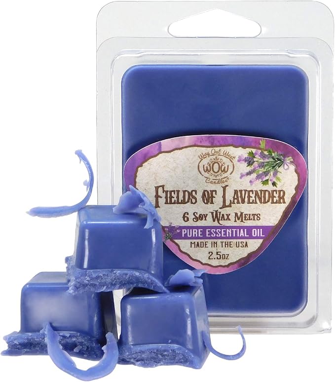 Eucalyptus-Mint and Fields of Lavender Essential Oil Soy Wax Melts/Tarts for Wax Warmers – Long‑Lasting Aromatherapy Wax Melt Cubes, 4 Pack (24 Cubes), Made in USA