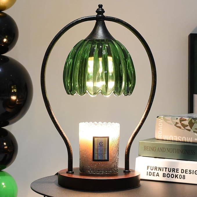GOODBUY Timer Candle Warmer Lamp: Dimmable Candle Warmer Wax Melts Warmers for Jar Candles with 2 Bulbs, Birthday Gifts for Men Women, House Warming Gifts New Home Decor for Bedroom Living Room
