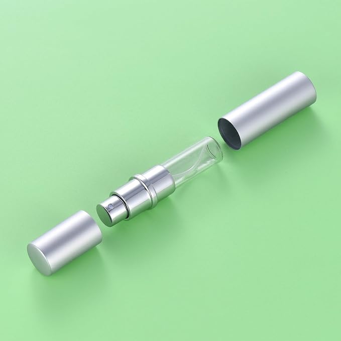 5 Pcs Mini Refillable Perfume Bottle, 6ml/0.2oz Portable Travel Perfume Atomizer Empty Cologne Sprayer for Traveling and Outgoing with Tool