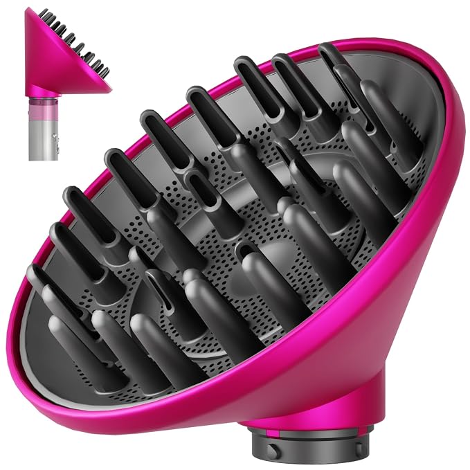 Upgraded 6IN Diffuser Attachment for Dyson Airwrap Styler HS01 HS05 HS08, Hair Diffuser Nozzle for Fast Drying and Styling Wave Curly Thick Hair