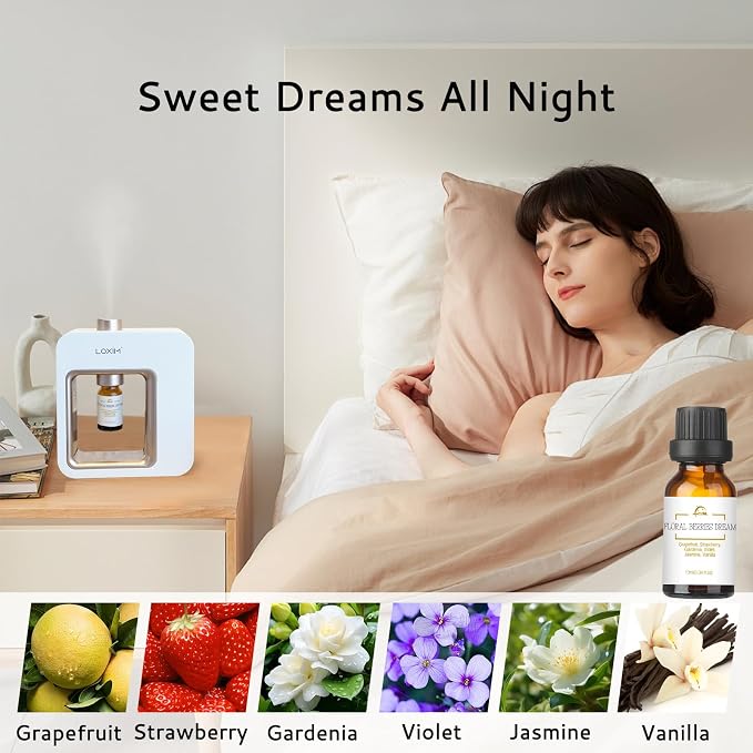LOXIM Sweet Dreamscape Essential Oil Blends, Pure Natural Essential Oils Set of 3, Fragrance Oil Perfect for Humidifiers, Diffusers, Candle Making, Gifts - Lavender, Vanilla, Eucalyptus
