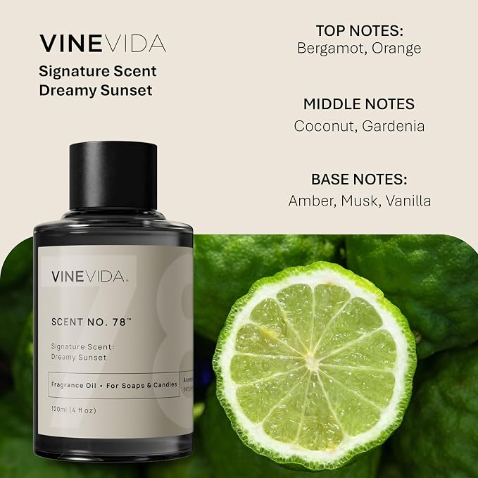 VINEVIDA [4oz] Scent No.78 Fragrance Oil for Candle & Soap Making - Made in USA Natural Candle Scents
