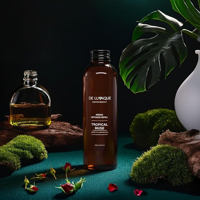 Tropical Muse Scent Reed Diffuser Refill, Premium Essential Oils, 150ml/5.07 fl oz, Long-Lasting 8-12 Weeks