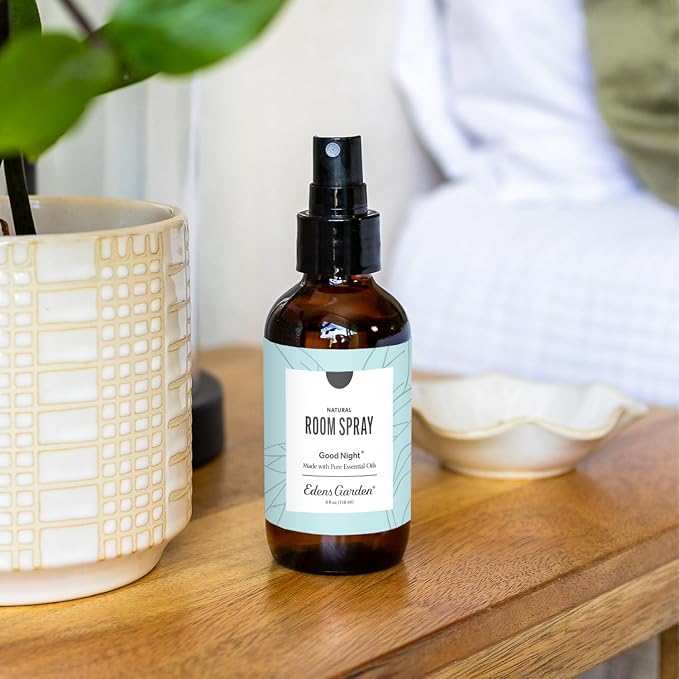 Edens Garden Good Night Natural Room & Linen Sleep Spray – 100% Pure Essential Oil Aromatherapy Mist for Sleeping & Relaxation – Non-Toxic, Long-Lasting Freshener for Bedding & Home, 4 fl oz (118 ml)