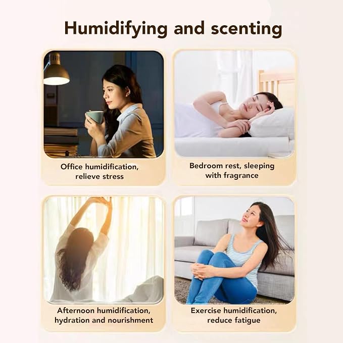 Essential Oil Diffuser, 110ml Aromatherapy Diffuser with Auto Shut Off Smart Timer, Night Light, USB Quiet Cool Mist Humidifier Scent Diffuser for Home, Bathroom Boutiques,