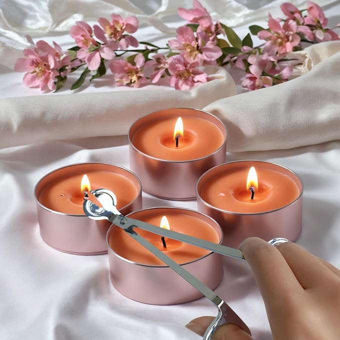 Candle Wick Trimmer，Professional Copper-Nickel Plated Candle Wick Trimmer 2-piece Set, 7.09-inch Silver Scissors with Decorative Patterns, Candle Maintenance Tool with a Ball Head