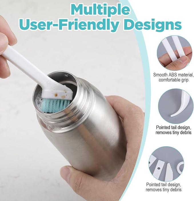 11Pcs Humidifier Cleaning Brush, Small Detail Cleaning Brushes | Multi-Size Detail Cleaning Brushes, For Humidifiers, Keyboards, Bottles, Tiles, Tight Spaces, Includes Sandpaper Brush