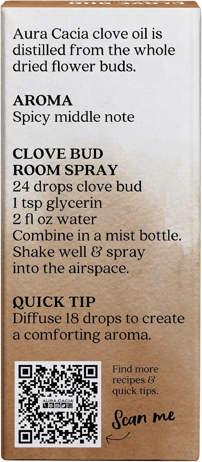 Aura Cacia Essential Oil, Clove Bud, 0.5 Ounce