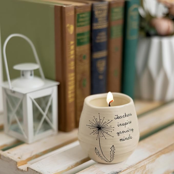 Dandelion Wishes 77150 Ceramic Candles Teachers Inspire Growing Minds Ceramic Soy Candle