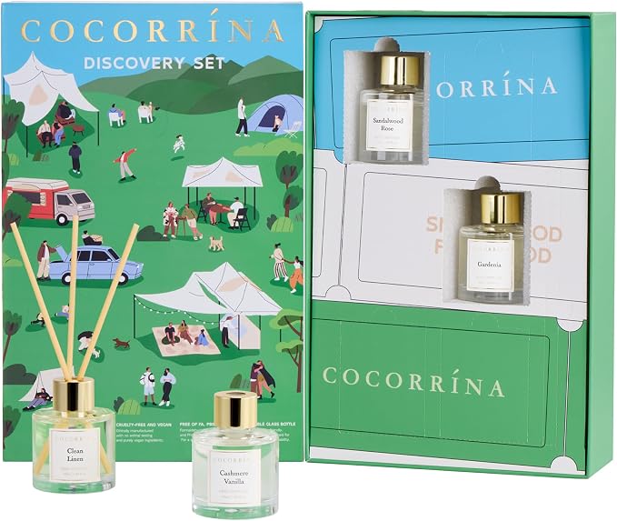 COCORRÍNA Reed Diffuser Set of 6, 10.2oz Scented Oil Diffuser with Sticks, Aromatherapy Essential Oil Diffusers, Home Fragrance for Bathroom & Office Decor, Long Lasting Fragrance Gift Set for Women