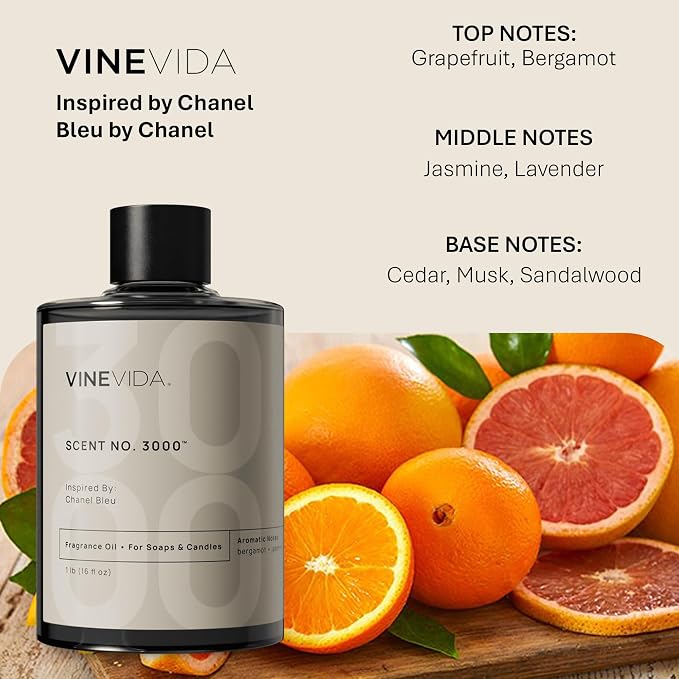 VINEVIDA [16oz] (Our Version of) Bleu Fragrance Oil - Made in USA - Natural Fragrance Oil - Scents for Soap Making