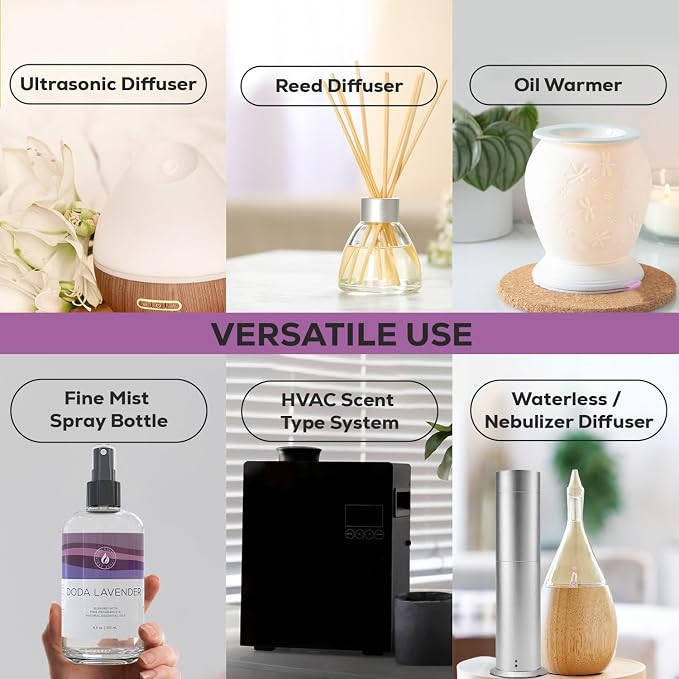 Aroma Country Lavender Fields Diffuser Oil - Luxury Essential Oils for Diffuser Refill & Air Freshener Room Spray - Long-Lasting & Natural Home Fragrance, Scented Oil for Diffusers (8.5 Fl. oz)