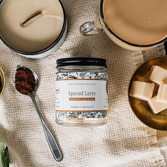 Fontana Candle Co Wood Wick Beeswax Jar Candle, Warm and Cozy Bundle – Made Safe with Coconut Oil & Pure Essential Oils – 35+ Hrs Clean Burn, Long Lasting and Non-Toxic Candles for Home & Room Decor